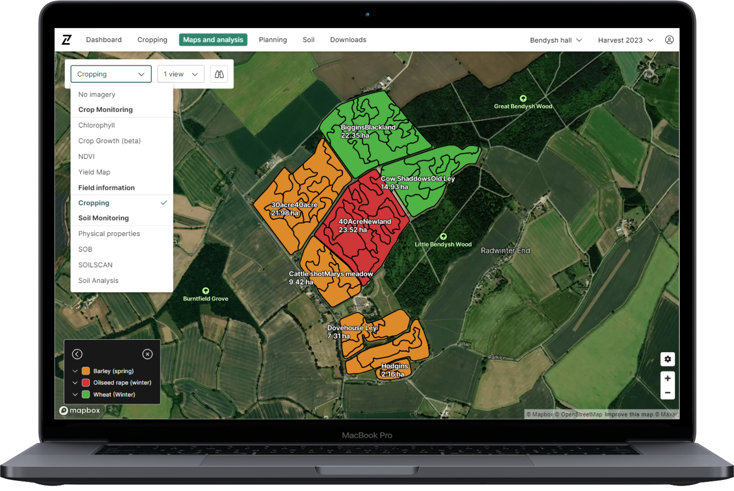 Cropping layer in Maps and Analysis