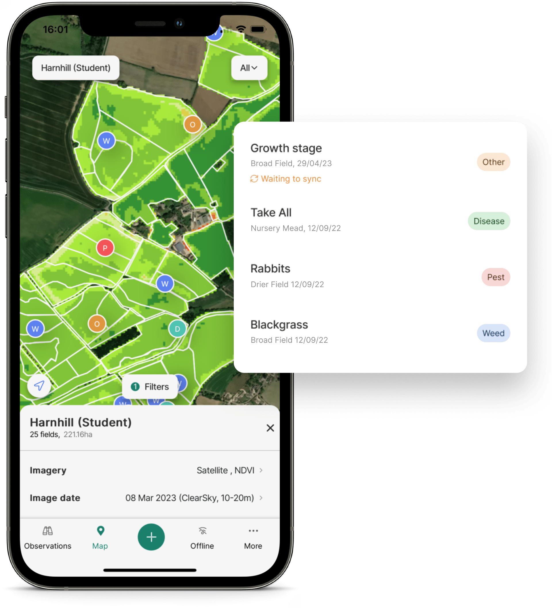 Origin Digital Contour Mobile Agronomy Scouting Observations