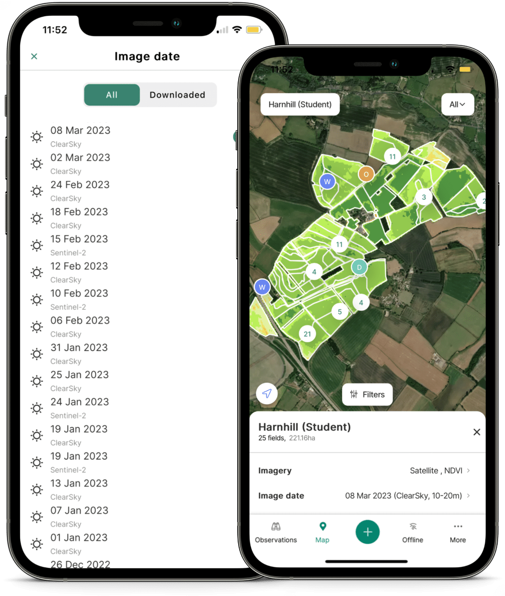 Origin Digital ClearSky Cloud Free Imagery in Contour Mobile