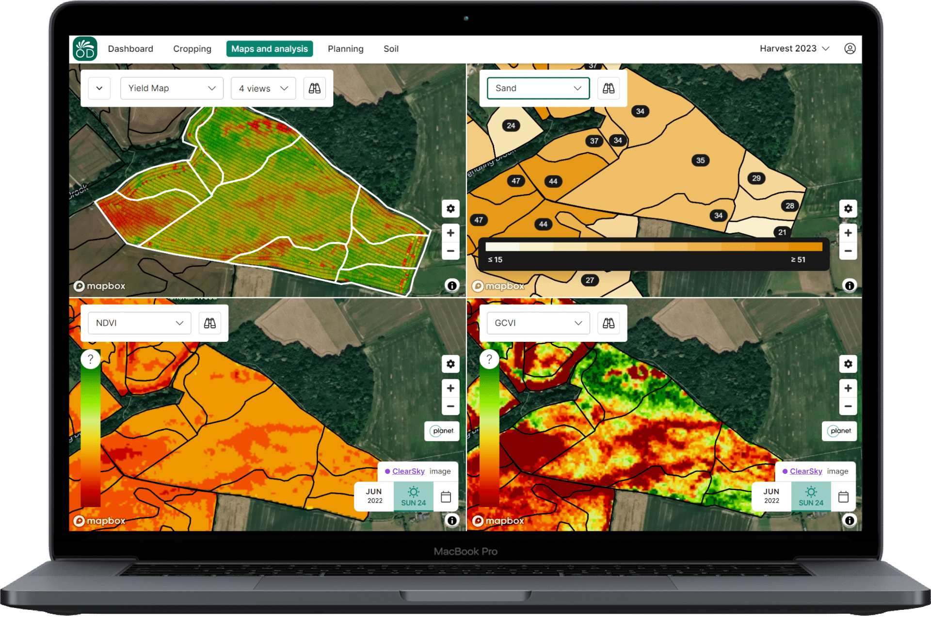 Origin Digital Products Contour Farm Performance Analysis Tools