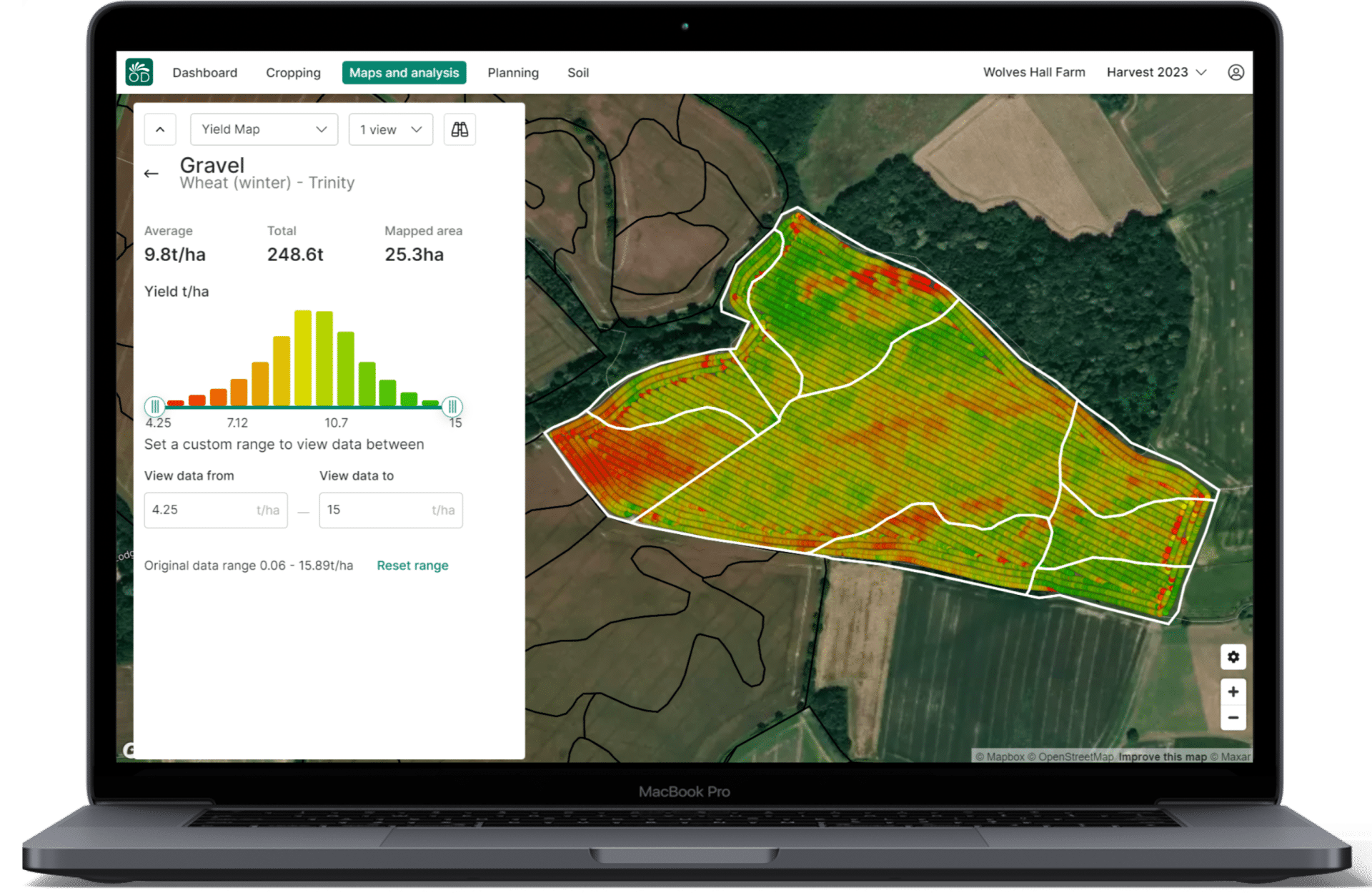 Origin Digital Agronomy Yield Maps Analysis