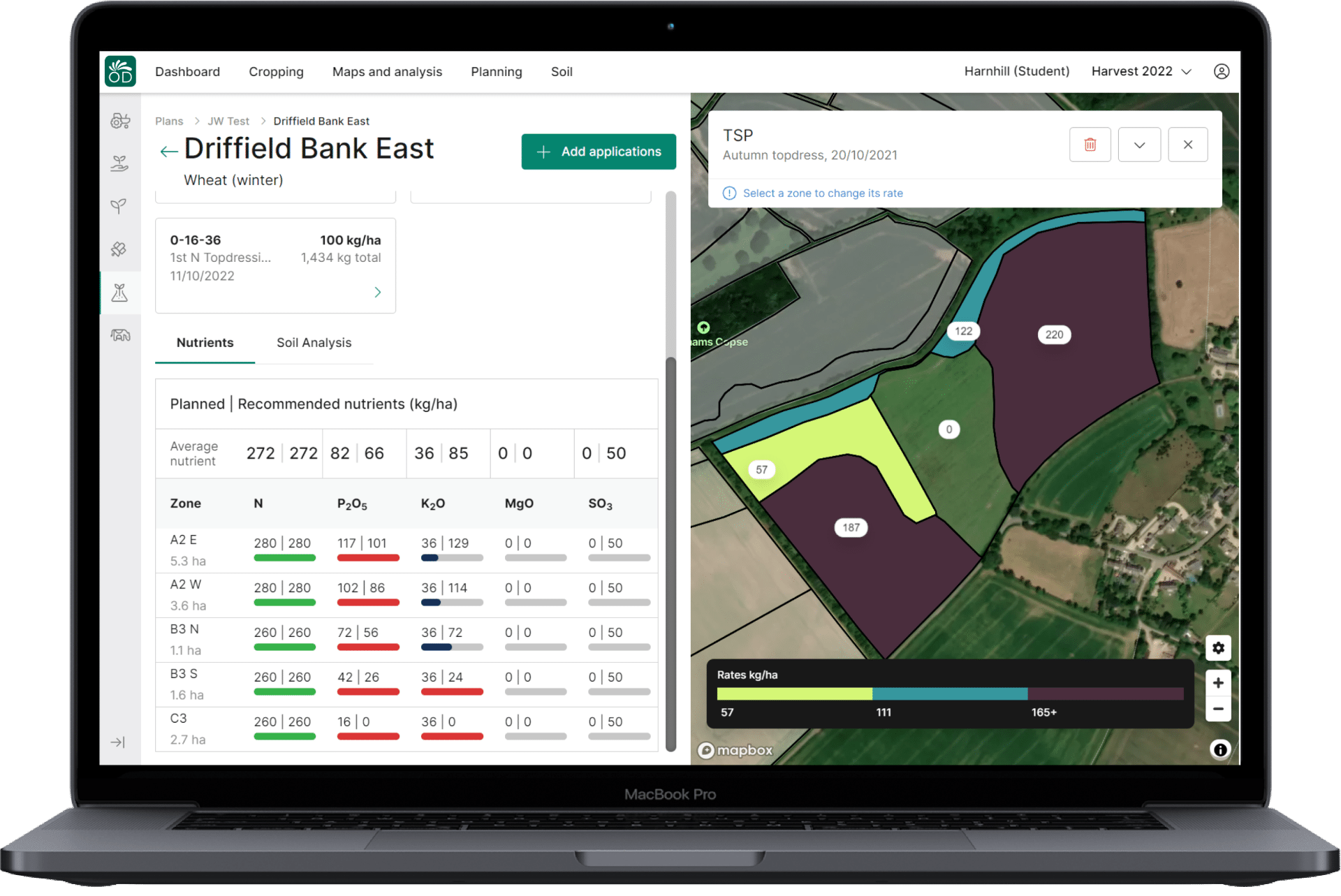 Origin Digital Contour Nutrient Planning Tools